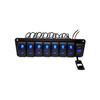 Marine Boat Rocker Switch Panel 8 Gang LED Rocker Switch Panel Kit 12V/24V Circuit Breaker Dual USB Slots light Battery Switches5
