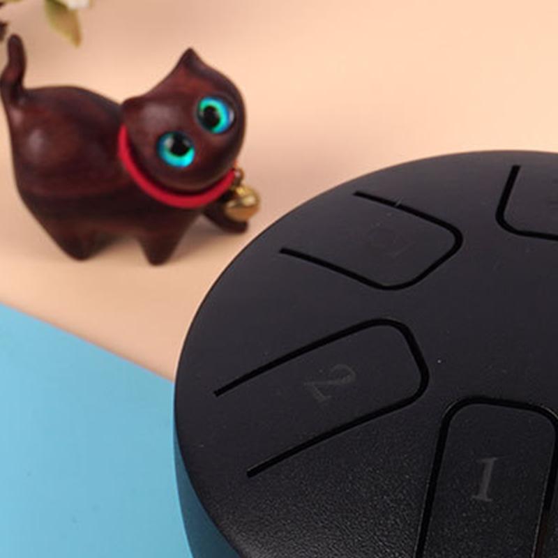 Tongue Drum 3.8 Inch 6 Note Mini Ethereal Drum Puzzle Toy Children Percussion Instrument Matte