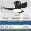 Variable Frequency Ceiling Fan Lamp Six Wind Speeds Adjustable Electric Fan Light Three Color Dimming Mobile Phone Control Fan