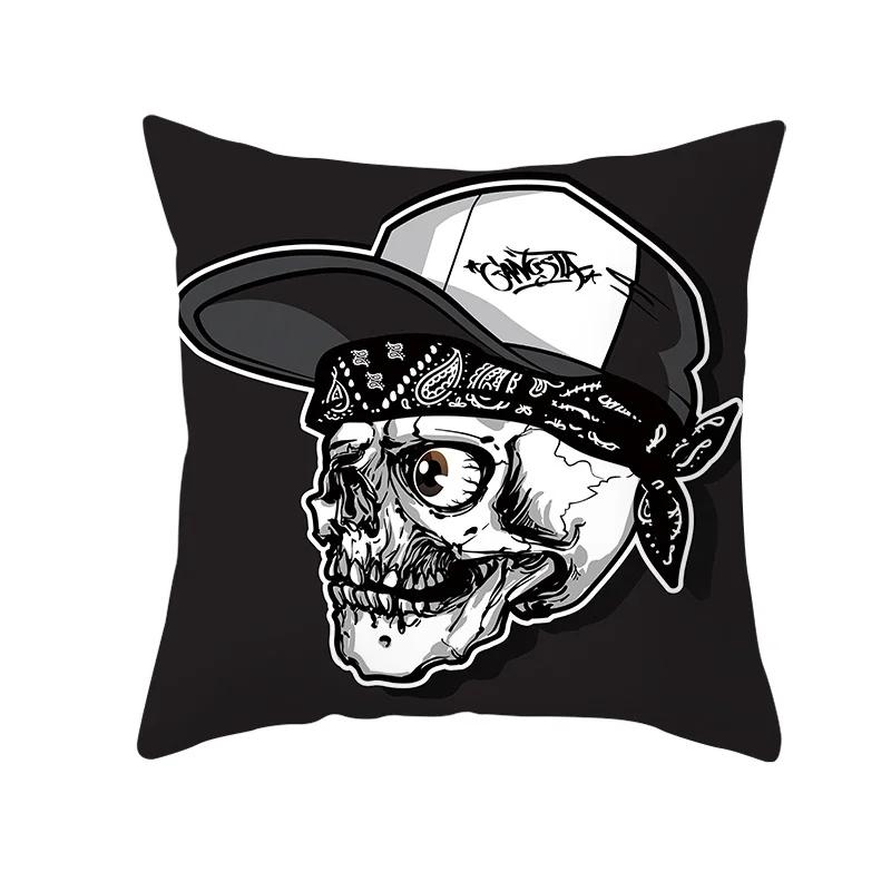 Sofa Bedroom Living Room Home Creative Skull Print Cushion Cover Fashion Decorative Pillow