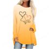 2025 Love Heart 3D Print Long Sleeve T Shirt Women Fashion Crewneck Long Tunic Tops Women T Shirt T Shirt Feminino