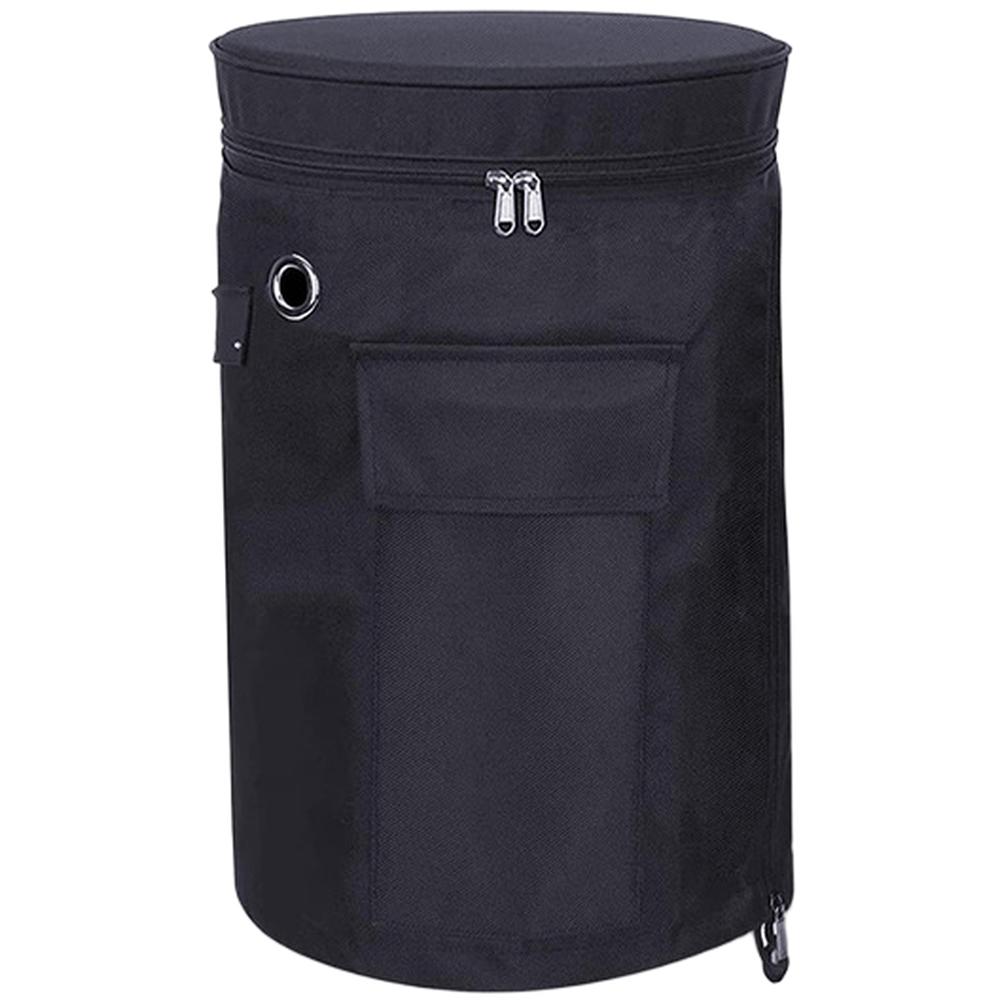 Черный Чехол для Баллона с Пропаном 600D Оксфордская Ткань Водонепроницаемый для Газовых Баллонов 5 кг и 11 кг с Вентиляционными Отверстиями и Основанием на Шнурке