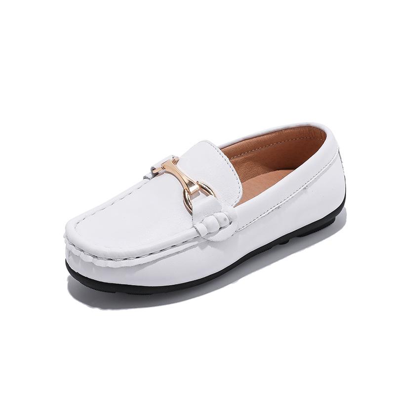 Детские мокасины из натуральной кожи Hollow Boys в британском стиле, детские туфли без застежек на мягкой подошве