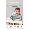 Baby Silicone Tableware Set Newborn Baby Complementary Tableware Silicone Compartmentalized Meal Plate Complementary Bowl Bib Feeding Set