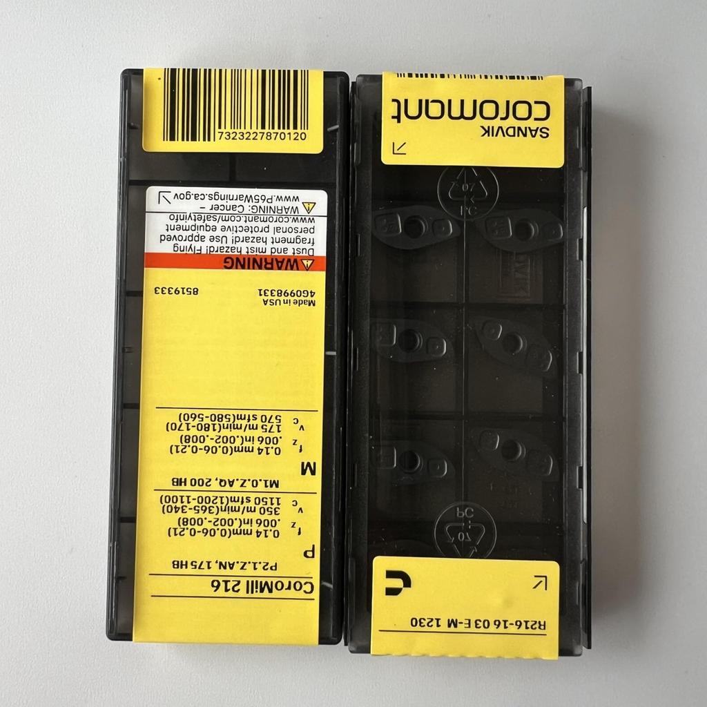 Sandvik / R216-1603E-M 1230 / Оригинальное шведское твердосплавное лезвие 10 шт.