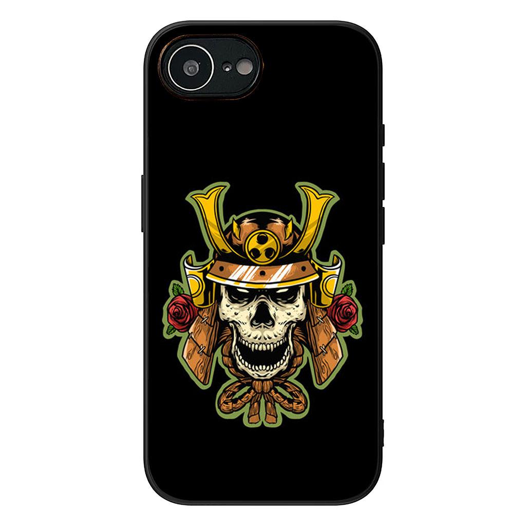 Cover for Apple iPhone 16 15 14 Plus 13 12 Mini 17 Pro Max + ProMax 16E Air 16+ 15+ Case Japan Samurai Skeleton Skull Ninja