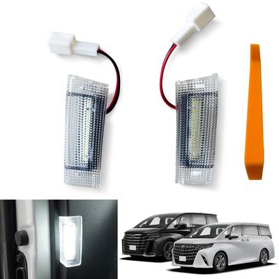 Лампа освещения салона TELLIKA для Alphard 40 серии, 2-й ряд, Vellfire 40 серии, 40 Alphard, Спот-лампа раздвижной двери, Лампа ступеньки, Супер яркая, Чисто-белая, Дверь