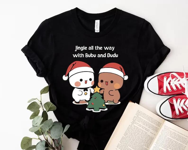 bubu dudu enjoy xmas Bubu amp; dudu christmas top Bubu Dudu Cute couple tshirt Unisex T-Shirt