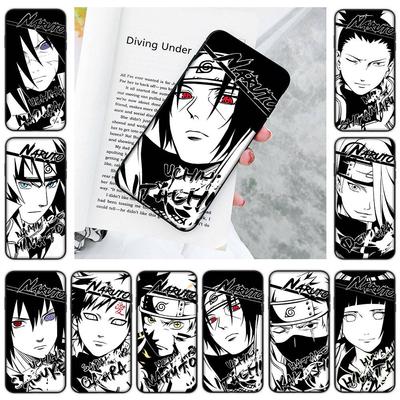 Мягкий черный чехол JW78 Naruto Comic для iPhone 16 15 Plus 14 13 Pro 8 SE XR XS Max P30 Nova 5T Y5P Y6 Y7 Y8P Y9 Realme C30 C33 C31 VIVO Y36 V27
