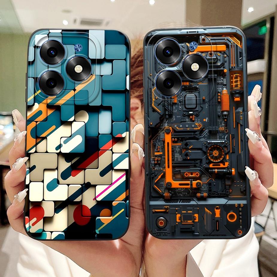 Чехол для Tecno Spark 20C Spark20 Pro KJ6 Новый модный чехол с рисунком-конфетой Ударопрочный чехол для телефона Для Tecno Spark 20 Pro Plus Корпус