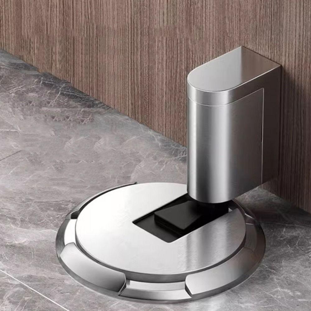 Adjustable Mechanical Door Stop Non-punch Sticker Heavy Duty Magnetic Door Stopper  Kid Protection