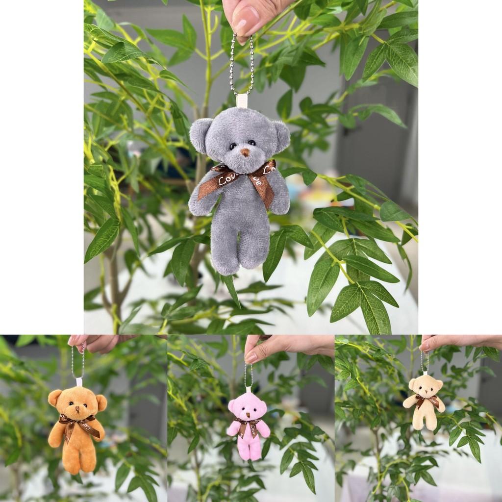 Delightful Short Soft Fur Bear Plush Keyring Perfect For Couples And Adorable Gifts