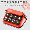 Аксессуары для салона автомобиля Ретро-пишущая машинка Временная парковочная карта Лицензия автомобиля Стоп-знак Номер телефона Скрытый