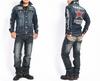 Наш магазин изготавливает на заказ джинсовую куртку Jean Jean One Star Embroidery Patch Denim Jacket Distressed Indigo [Banson] & JFV-2301-INDIGO (S, (К))