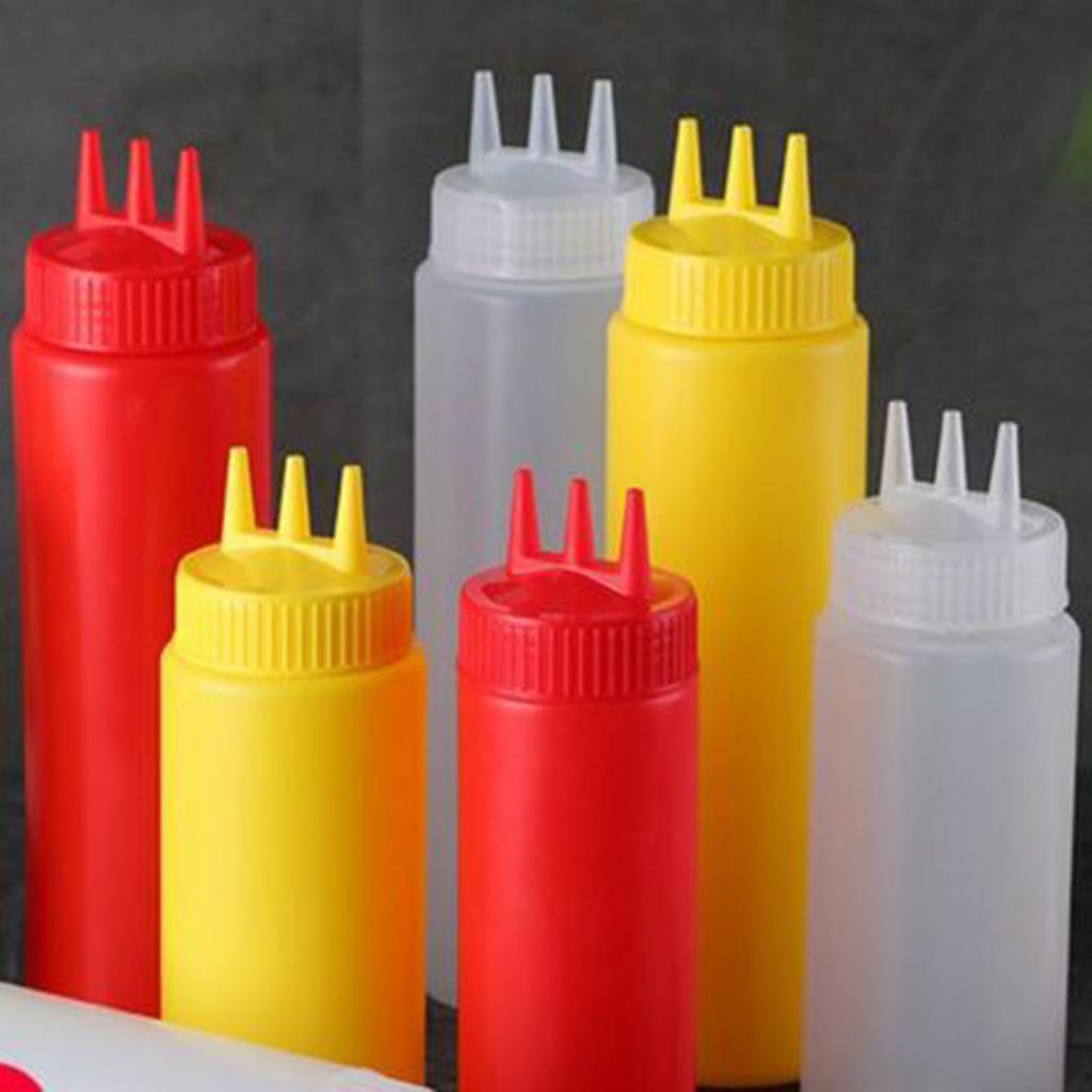 Бутылка для соуса с 3 насадками Гаджеты для готовки Бутылка-пульверизатор из ПЭ Банка для хранения оливкового масла Дозатор для приправ Аксессуары для приправ