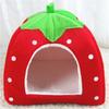 Strawberry Doggy Tent with Cushion Foldable Pet Bed Soft Winter Pet House  Small and Medium Pet