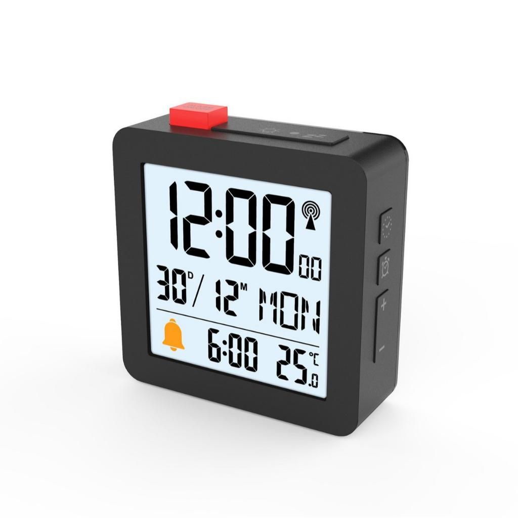 Электронный будильник Креативный двойной будильник Комнатная температура и влажность Будильник Функция повтора Радиочасы