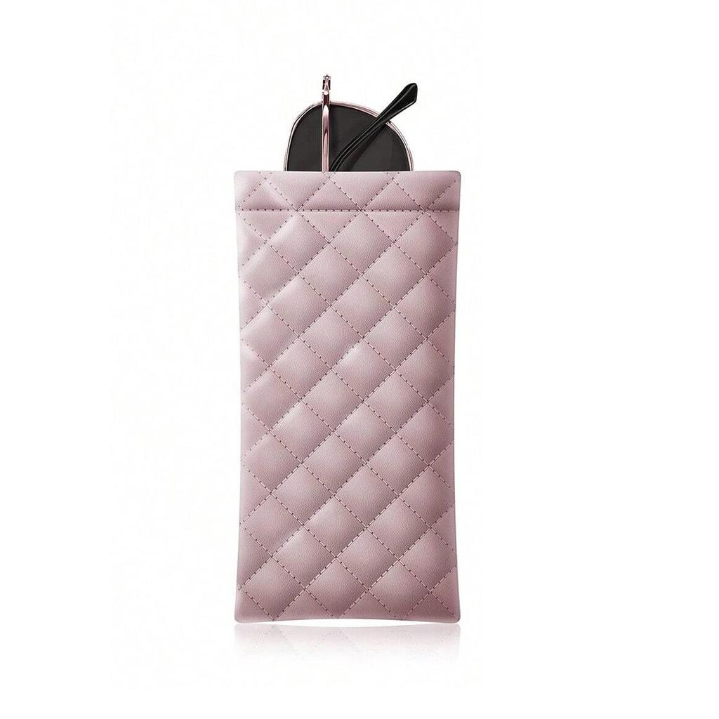 Portable Squeeze Eyeglasses Case - PU Leather Soft Sunglasses Bag Pouch, Pocket Mobile Phone Sunglasses Eyewear Organizer Holder