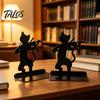 Металлическая подставка для книг 1 пара, Книжные подставки в виде кошек, Милые подставки для книг для полок, Декоративные прочные стопперы-поддержка для домашнего офиса, стола, книжной полки, Декор для рабочего стола