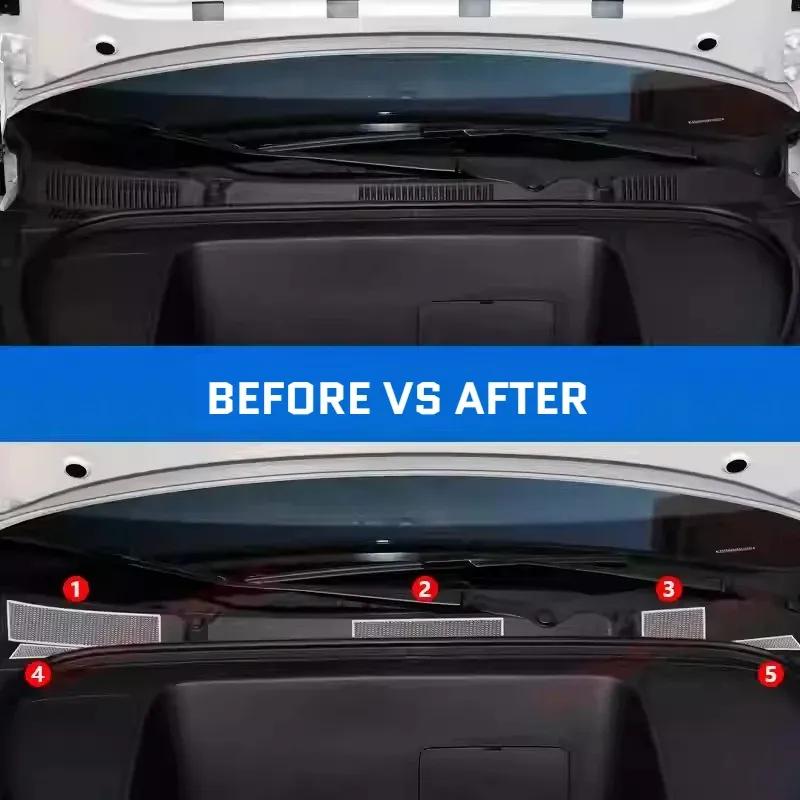 Для Geely EX2 2025 2026 Защитная крышка воздухозаборника капота двигателя спереди из нержавеющей стали