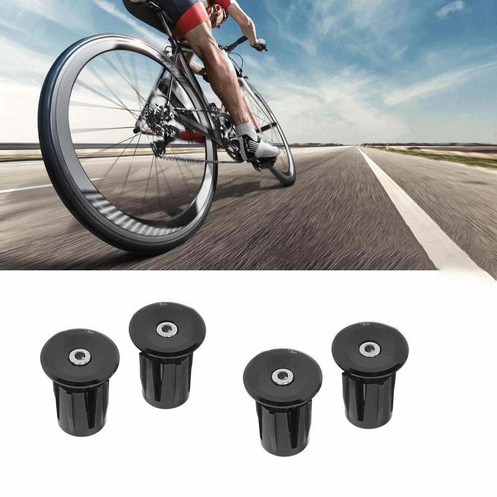 2 Pair Light Weight Handlebar Plug Aluminium Plastic Handlebar End Caps Bike Maintenance