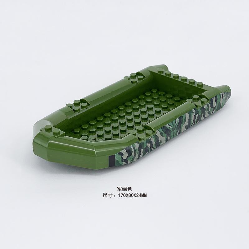 MOC 1 шт. Пазл Высокотехнологичные Военные Резиновые Лодки Строительные Блоки Маленький Корабль Транспортное Средство Кирпичные Частицы Игрушка День Рождения Ребенка Подарок Ребенку