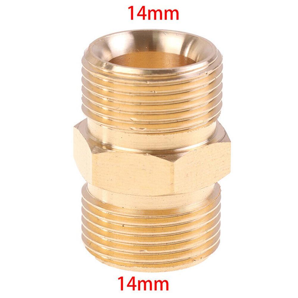 Brand New Hose Connector Adapter Replacement Spare Parts Washer 14mm To15mm Brass High Pressure Hose Extension