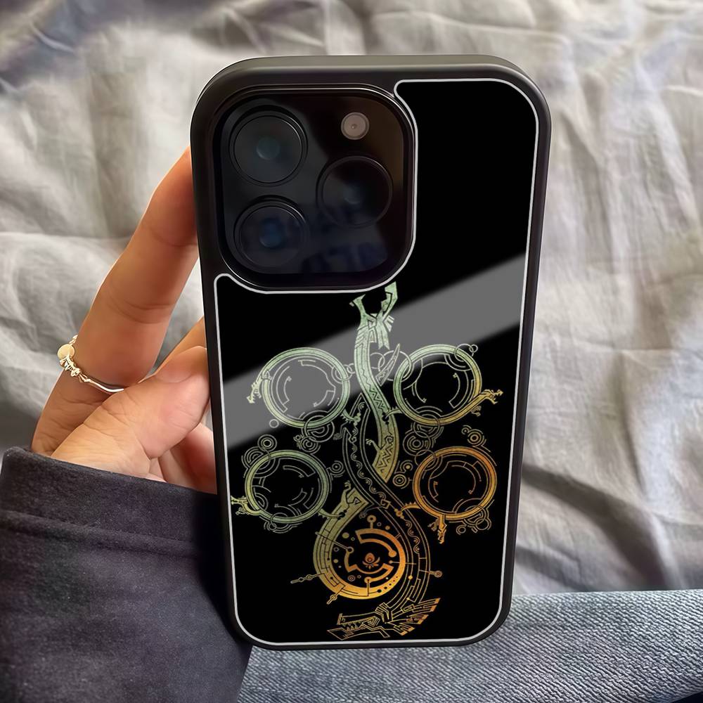 Игровой чехол для телефона M-Monster H-Hunter Pattern PC+TPU Для Iphone 17 Air 16 15 14 13 12 11Pro Max Жесткий пластик