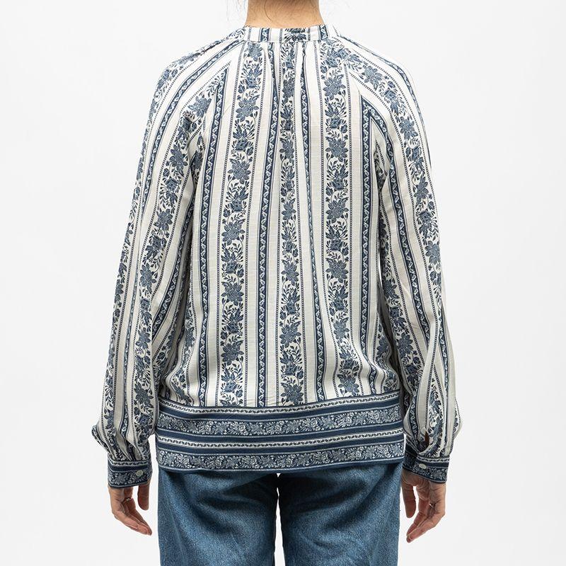 V-neck Blouse with Vintage Print Beata Woman LA PETITE ETOILE