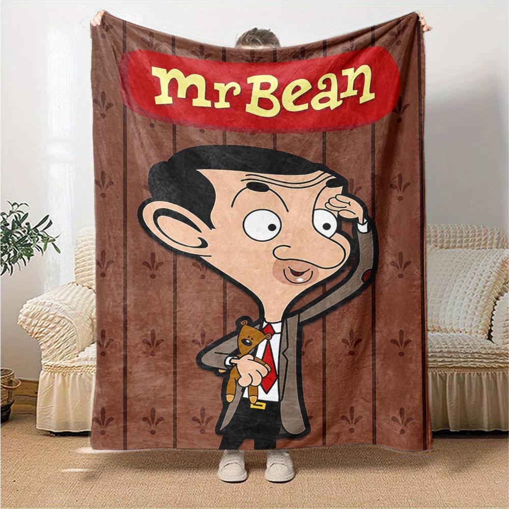 1pc Mr Bean1 Blanket, Gift, for Men and Women, Soft Blanket, Good for Sofa Bed Couch Travel, Lightweight Flannel Blanket