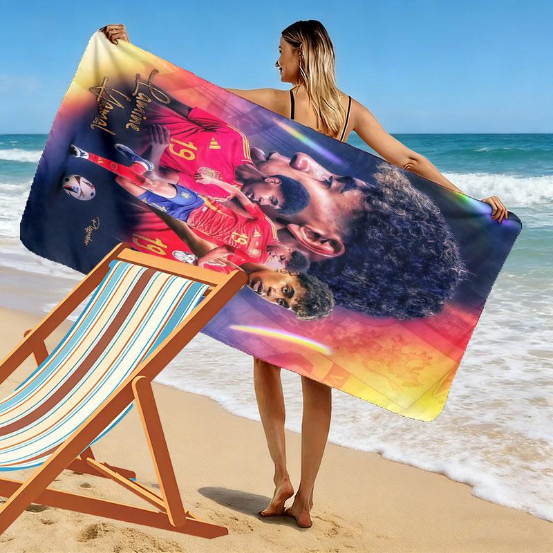 Lamine Yamal Dream Beach Towel, Large Soft Quick Dry Towel for Beach Camping Swimming