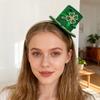 Счастливый четырехлистник, Аксессуар для волос, Ст. День Святого Патрика, Зеленая лента для волос, Зеленое украшение для шляпы, Праздничная атмосфера повязка на голову