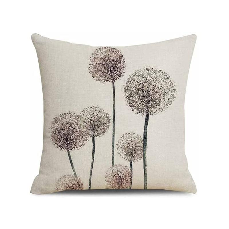 Simple Modern Green Leaves Tropical Plant Series Linen Pillowcase Nordic Small Fresh Style Cushion Cover