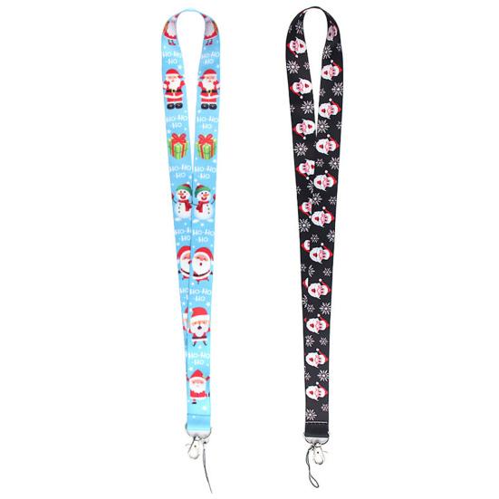 2 шт. шнурки для изготовления знаков, рождественский снеговик, шнурок на шею, держатель для ключей, значок Санты, шнурок с держателем для карт, наполнитель для рождественских носков