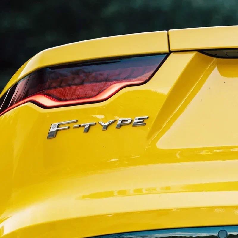 ABS Chrome F-TYPE F-PACE Car Trunk Emblem Badge 3D Logo Sticker For Jaguar EL XFL XJL XF XE Car Body Decoration Auto Accessories SS1