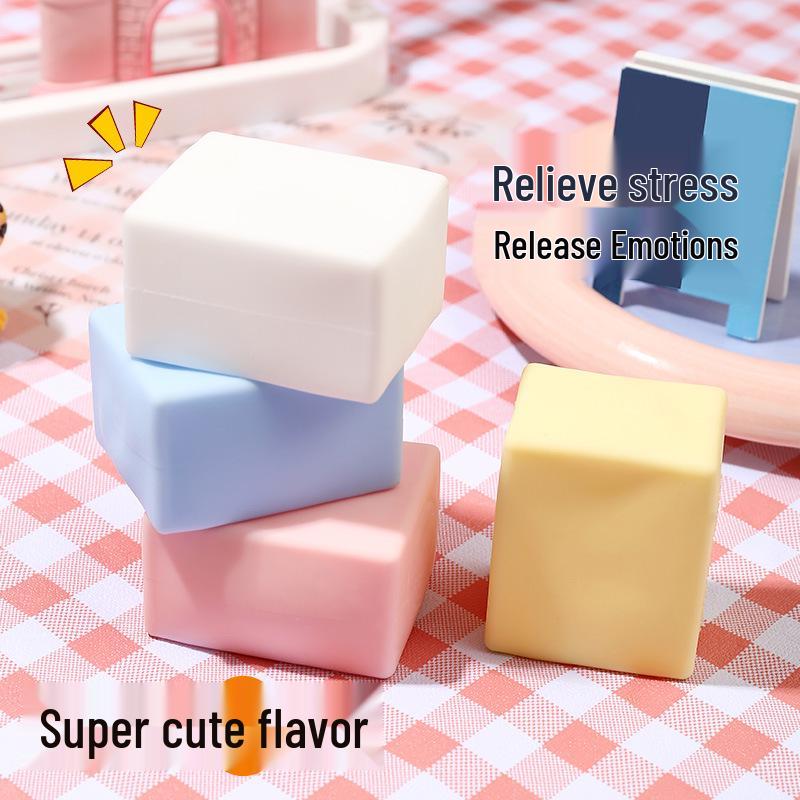 Tofu Slow Rebound Decompression Toy - Kneadable TPR Vent Artifact