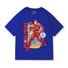 2026 Summer Trendy Cool Marvel Iron Unisex Hero Cartoon Printed Childrens Tshirt Pure Cotton Round Neck Parent Child Wear