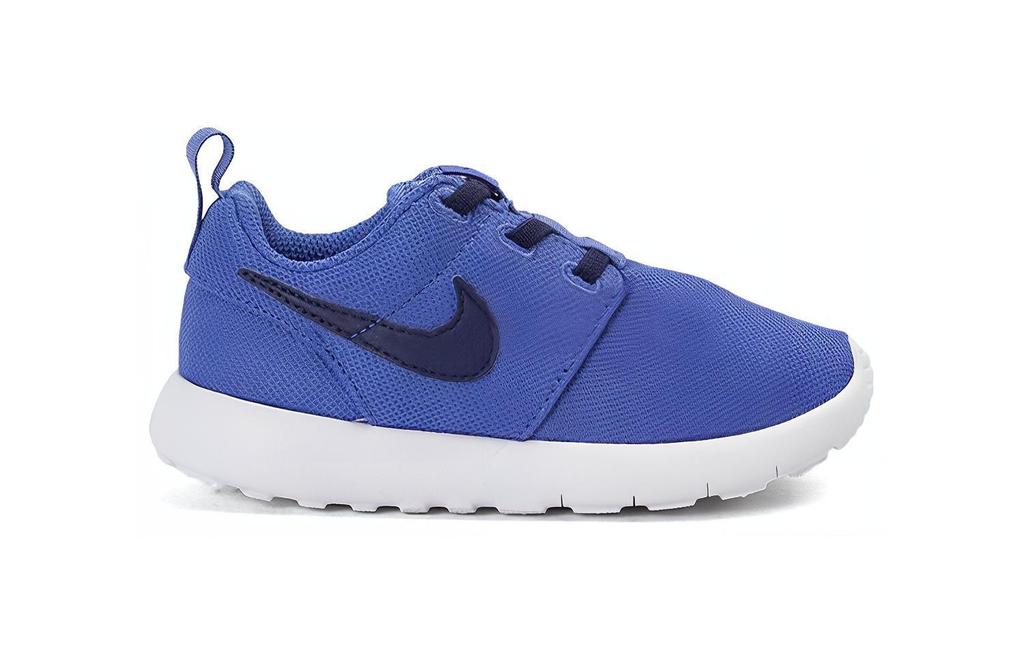 Nike Roshe One Удобные Круглый Носок Нескользящие Амортизация Низкие Детские Кроссовки Сине-Белые Для Младенцев И Малышей 749430-420