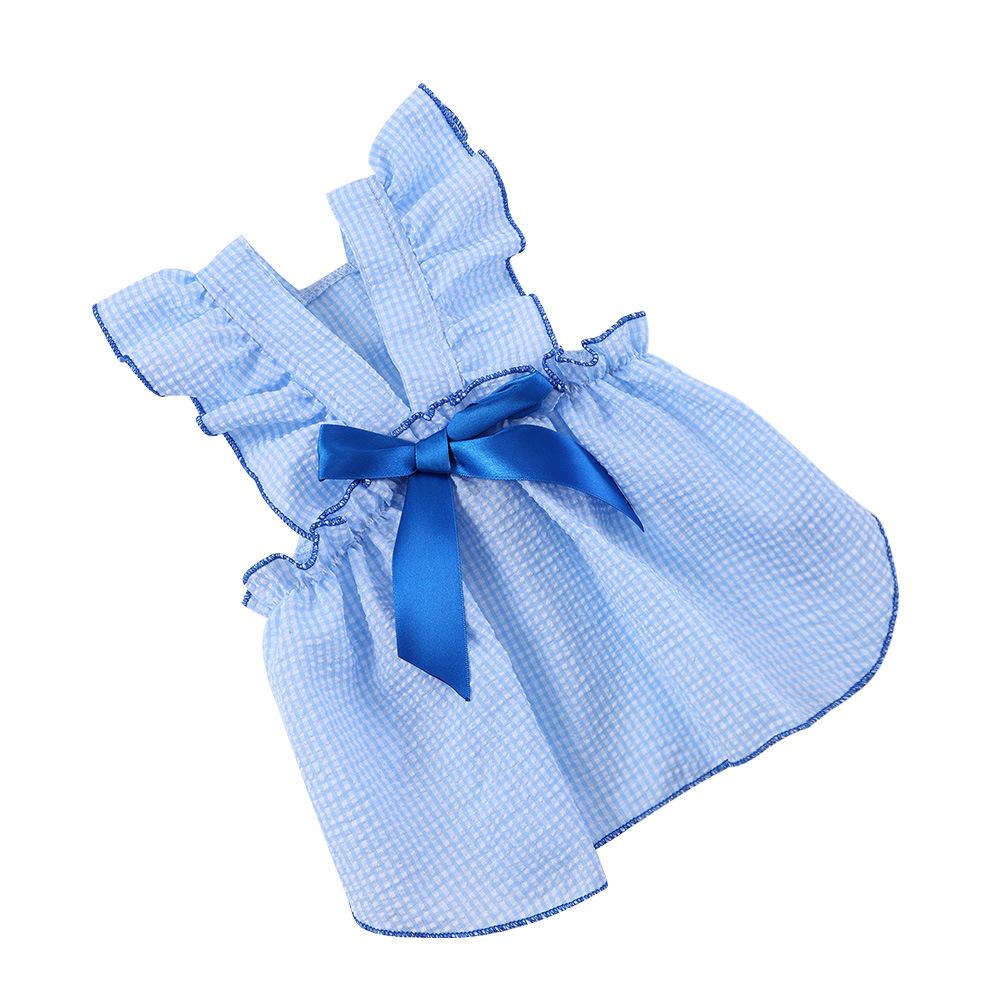 Small XL XXL Cute Pet Skirt New Summer Plaid Pet Cat/Dog Wedding Dress with Bow for Winter Use Animal Pattern Pet Supplies