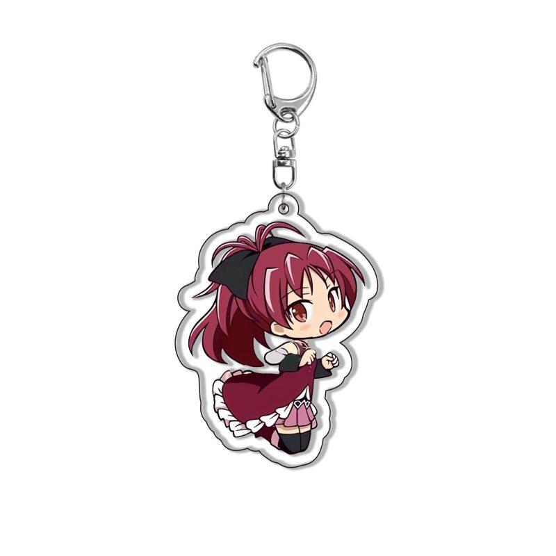 Anime Acrylic Keychain Puella Magi Madoka Magica Character Pendant Keyring for Bag Cosplay Gifts