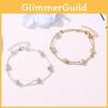 Chic Crystal Shell Anklet With Alloy Material And Geometric Style For Travel And Gift