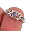 Натуральный камень Танзанит 925 Проба Стерлинговое Серебро Ювелирное Кольцо Размер 6 U5i73