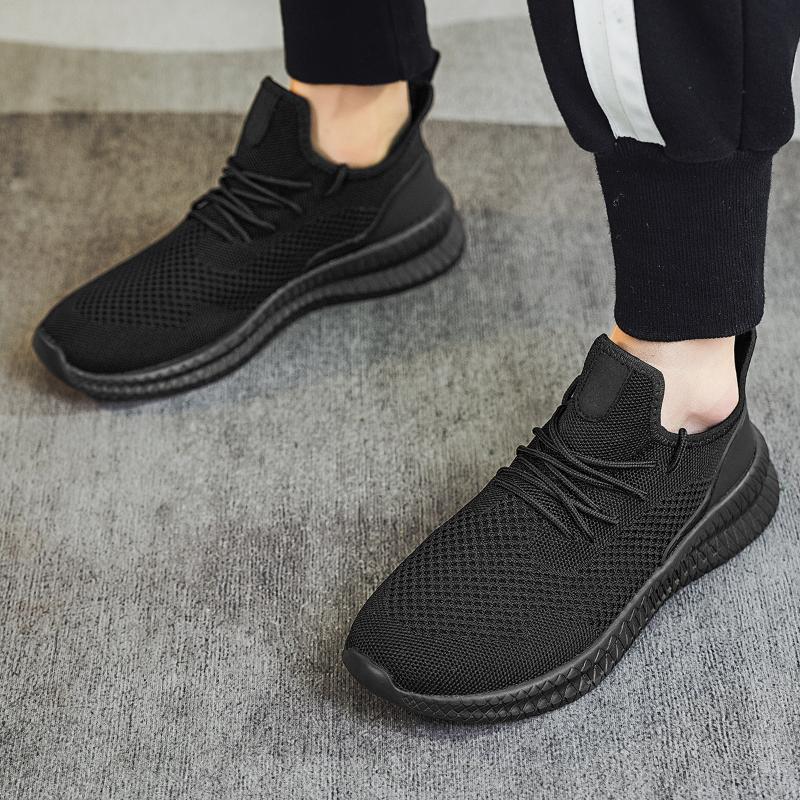 Спортивная обувь 39-46, мужская дышащая спортивная повседневная обувь с сеткой, мужские спортивные туфли для бега большого размера для фитнеса