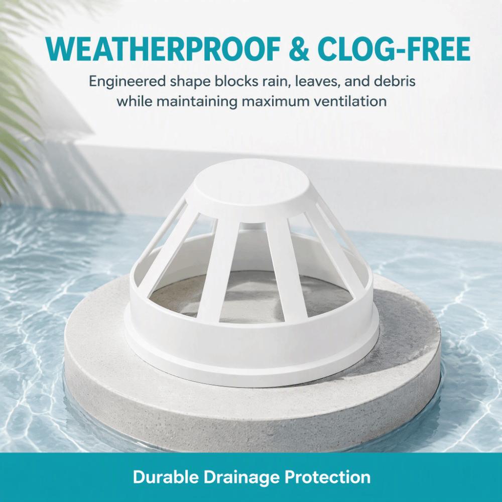 110mm Diameter Drain Pipe Vent Cap 4.33 Inch Size Chimney Air Vent Cover Plumbing Ventilation