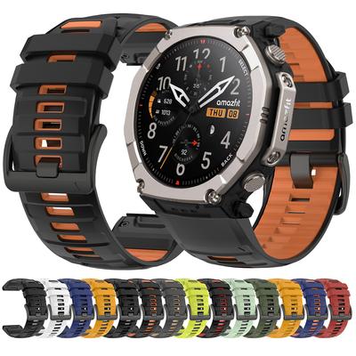26 мм силиконовый ремешок QuickFit для часов Amazfit T-Rex Ultra 2 51 мм, дышащий спортивный сменный ремешок на запястье