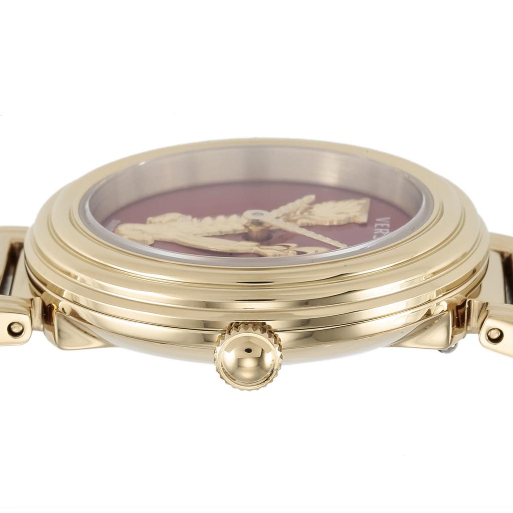 Часы Virtus Mini Venus Mini Красный циферблат Нержавеющая сталь Сапфировое стекло Кварцевые 28MM Швейцарские часы VET300321 Золото [Versace] Женские [Товар]