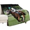 Equine Horse Racing pet Throw Blanket Air Conditioner Soft Blanket for Office Home