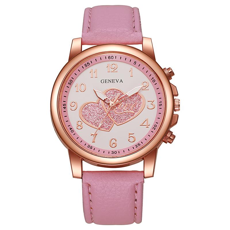 Модные женские часы с сердечком, повседневный дизайн, женские кварцевые наручные часы, лучшие подарки, часы для женщин