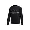 adidas Толстовка Originals Outline Trf Crw с большим логотипом, мужская толстовка, черная, ED4687