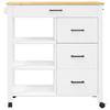Kitchen Trolley MONZA 84 x 40 x 88.5 cm Solid Pine Wood